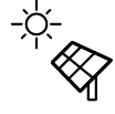 Solar PV energy generation black icon