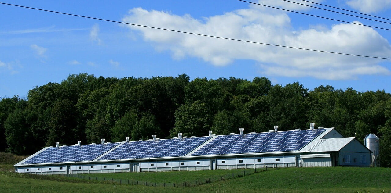 Solar PV on agriculture building